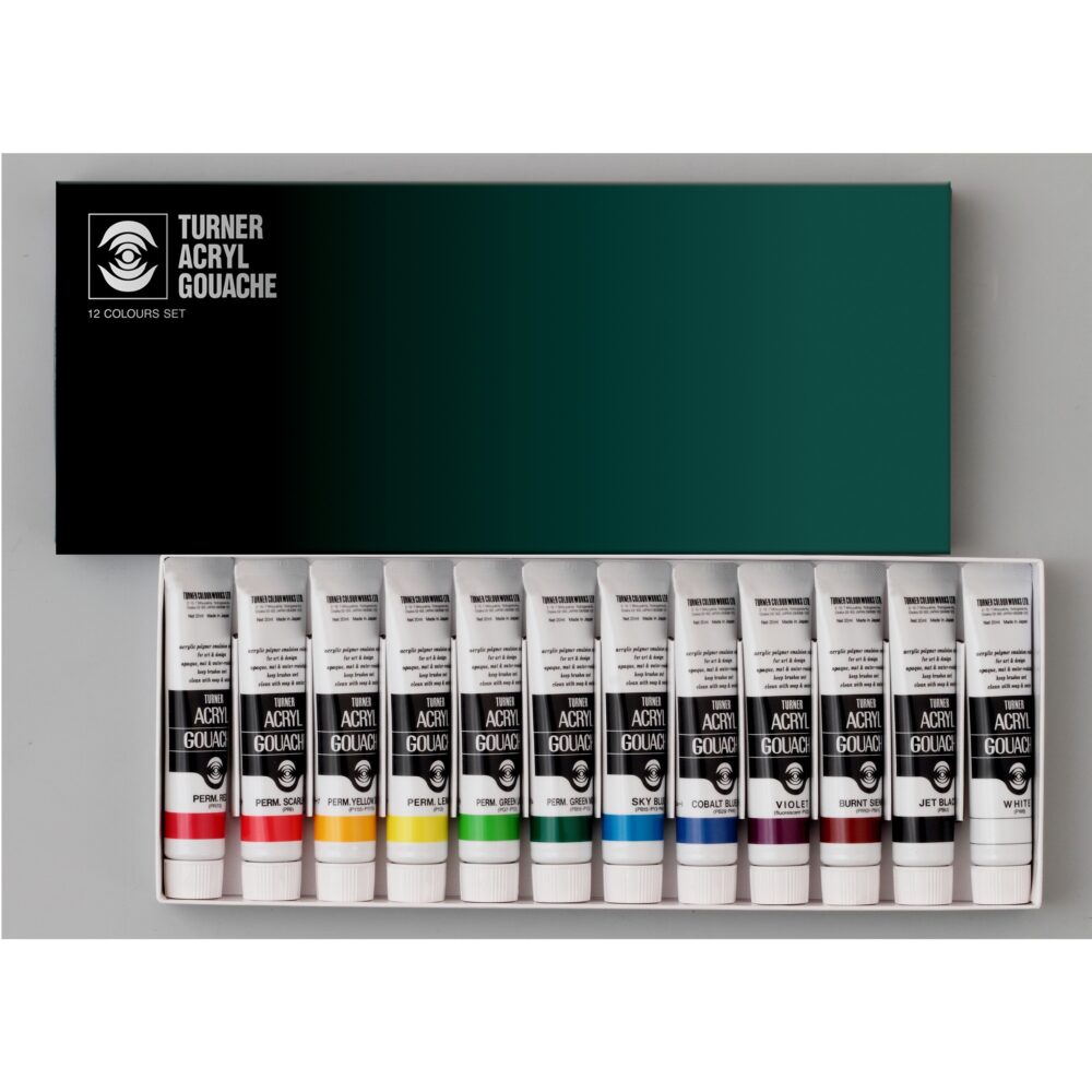 アクリルガッシュ20ml 12色セット